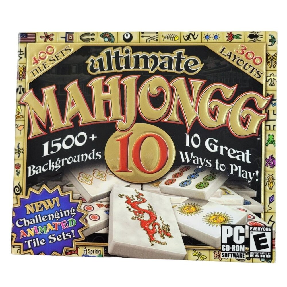 Ultimate Mahjongg 10  PC CD Computer Game  37006 CD
